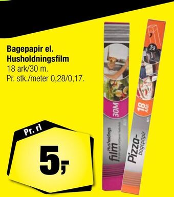 Bagepapir el. husholdningsfilm