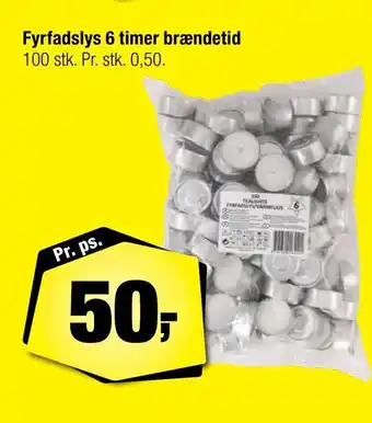 Calle Fyrfadslys 6 timer brændetid tilbud