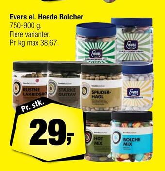 Calle Evers el. heede bolcher tilbud