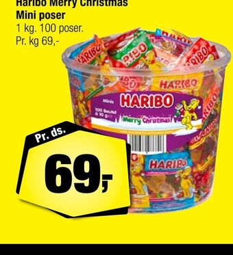 Calle Haribo merry christmas mini poser tilbud