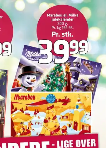 Fleggaard Marabou el. milka julekalender tilbud