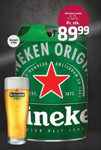 Fleggaard Heineken tønde tilbud