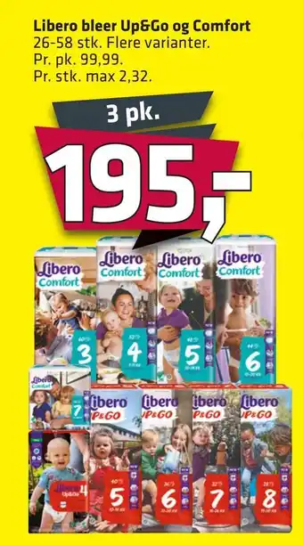 Fleggaard Libero bleer up&go og comfort tilbud