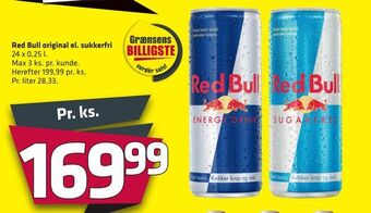 Fleggaard Red bull original el. sukkerfri tilbud