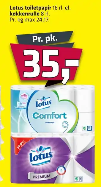 Fleggaard Lotus toiletpapir køkkenrulle tilbud