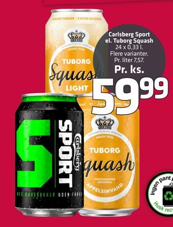 Fleggaard Carlsberg sport el. tuborg squash tilbud