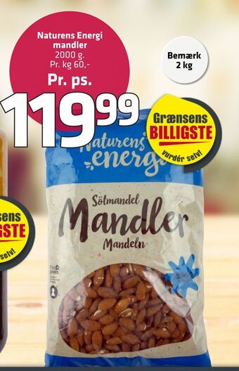 Fleggaard Naturens energi mandler tilbud