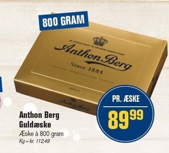 Otto Duborg Anthon berg guldæske tilbud