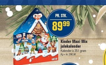Otto Duborg Kinder maxi mix julekalender tilbud