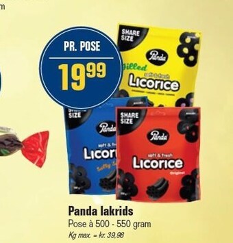 Otto Duborg Panda lakrids tilbud