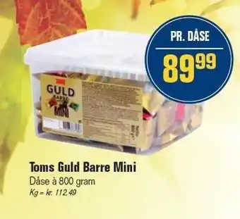 Otto Duborg Toms guld barre mini tilbud