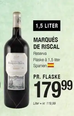 Otto Duborg Marqués de riscal 1,5 liter tilbud