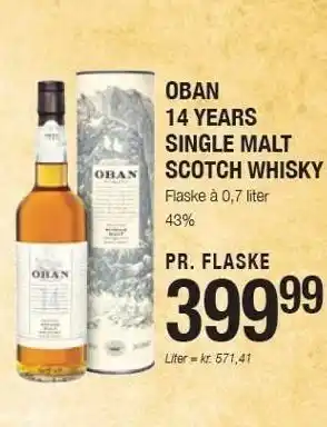 Otto Duborg Oban 14 years single malt scotch whisky tilbud