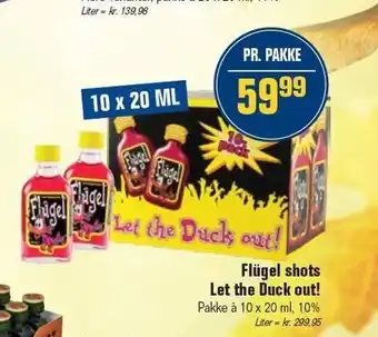 Otto Duborg Flügel shots let the duck out! 10x20 ml. tilbud