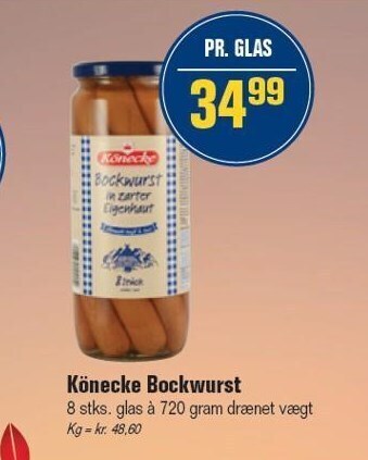 Otto Duborg Könecke bockwurst tilbud