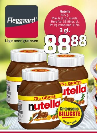 Fleggaard Nutella smørepålæg tilbud