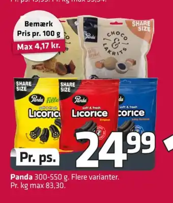 Fleggaard Panda lakridsposer tilbud