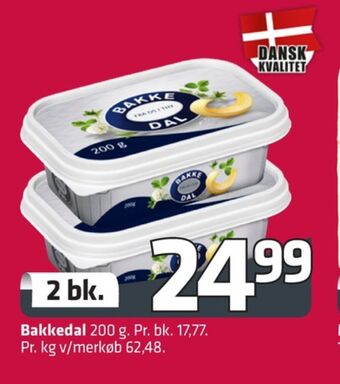 Bakkedal smørbar