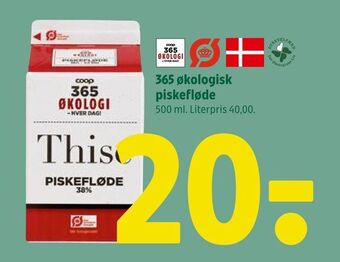 Coop 365 365 økologisk piskefløde tilbud