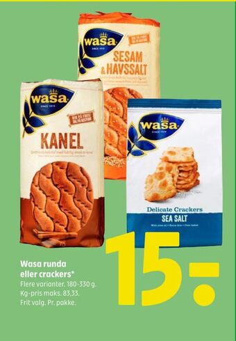 Coop 365 Wasa runda eller crackers tilbud