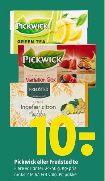 Coop 365 Pickwick eller fredsted te tilbud