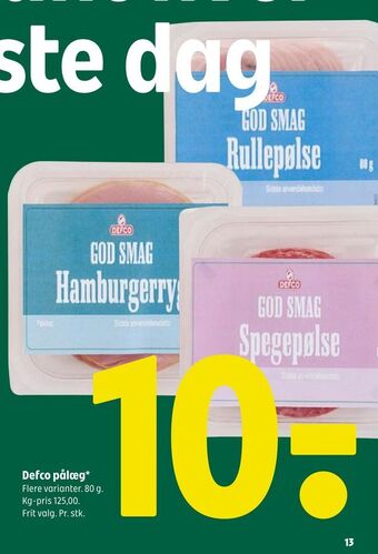 Coop 365 Defco pålæg tilbud