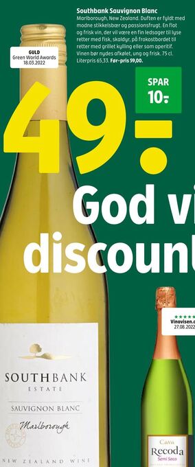 Coop 365 Southbank sauvignon blanc tilbud