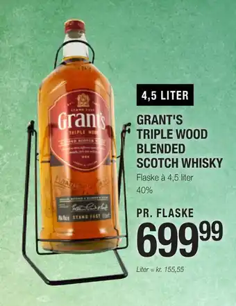 Otto Duborg Grant's triple wood blended scotch whisky tilbud
