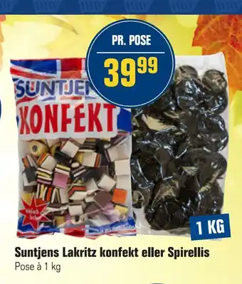Otto Duborg Suntjens lakritz konfekt eller spirellis tilbud