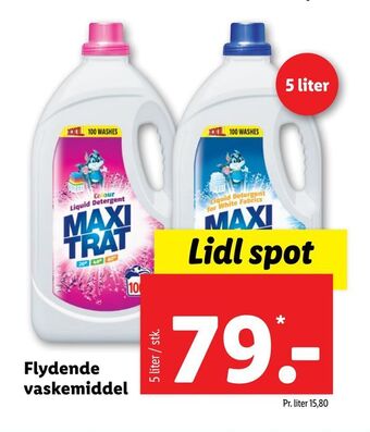 Lidl Flydende vaskemiddel tilbud