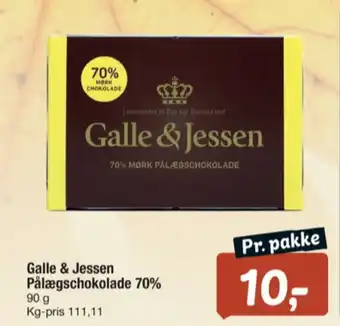 Fakta Tyskland Galle & jessen pålægschokolade mørk 70% tilbud