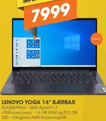 Lenovo Yoga 14"Bærbar 82A2007PMX
