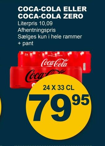 Let-Køb Coca-cola eller coca-cola zero tilbud