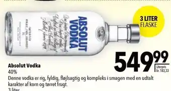 Citti Absolut vodka 3 ltr. tilbud