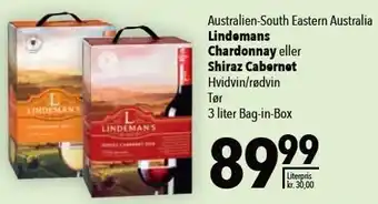 Lindemans chardonnay el. shiraz cabernet