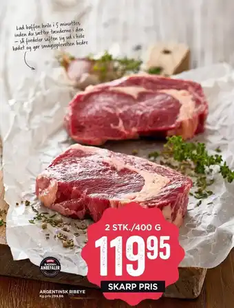 MENY Argentisk ribeye 2 stk. tilbud