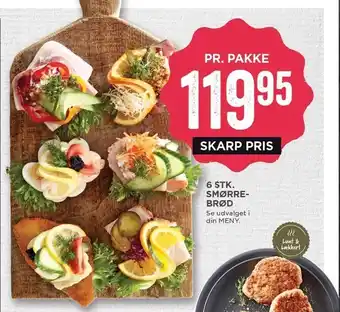 MENY 6 stk. smørrebrød tilbud