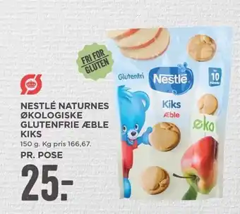 MENY Nestlé naturens økologiske glutenfri æble kiks tilbud