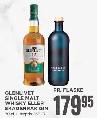 MENY Glenlivet el. skagerrak gin tilbud