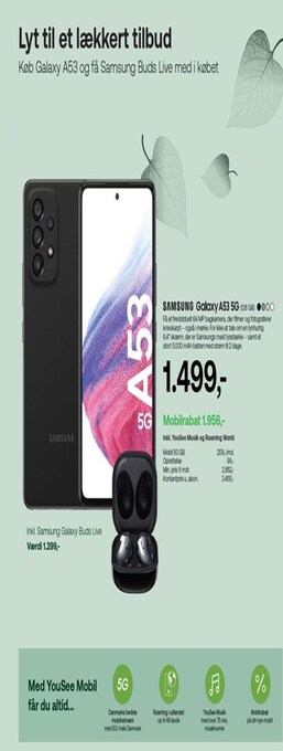 YouSee Samsung galaxy a53 5g 128 gb tilbud