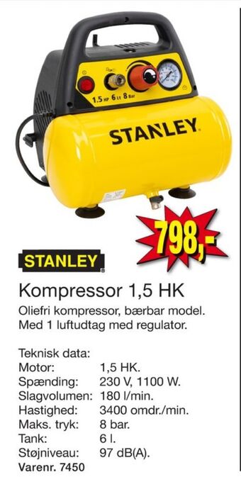 Harald Nyborg Stanley kompressor tilbud