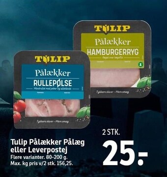 SPAR Tulip pålækker pålæg el. leverpostej tilbud