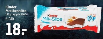 SPAR Kinder mælkesnitte tilbud