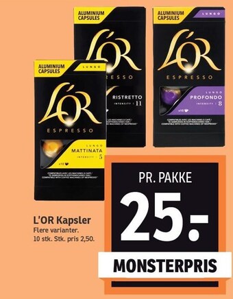SPAR L'or kapsler tilbud