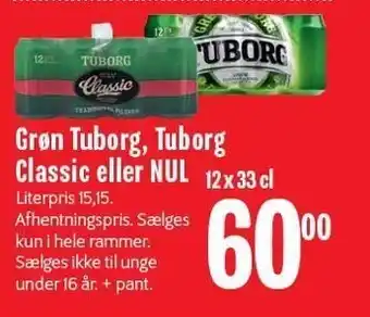 Grøn tuborg, tuborg classic el. nul