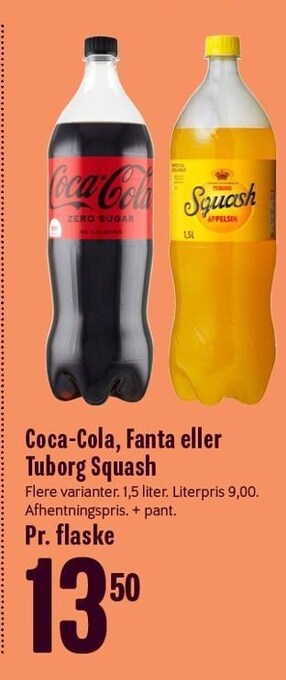 Min Købmand Coca-cola, fanta eller tuborg squash tilbud