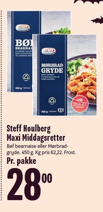 Min Købmand Steff houlberg maxi middagsretter tilbud