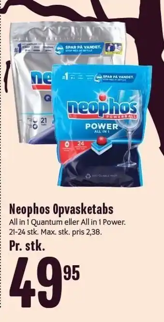 Min Købmand Neophos opvasketabs 21-24 stk. tilbud