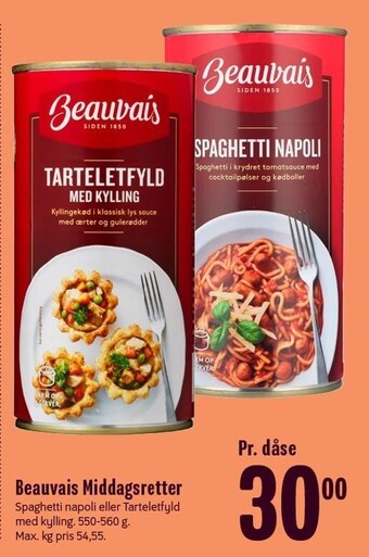 Min Købmand Beauvais middagsretter tilbud