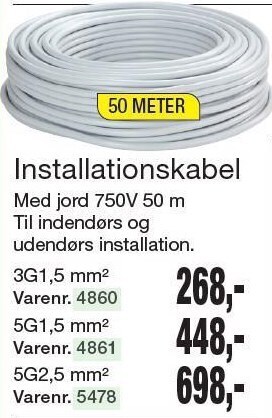 Harald Nyborg Installationskabel tilbud